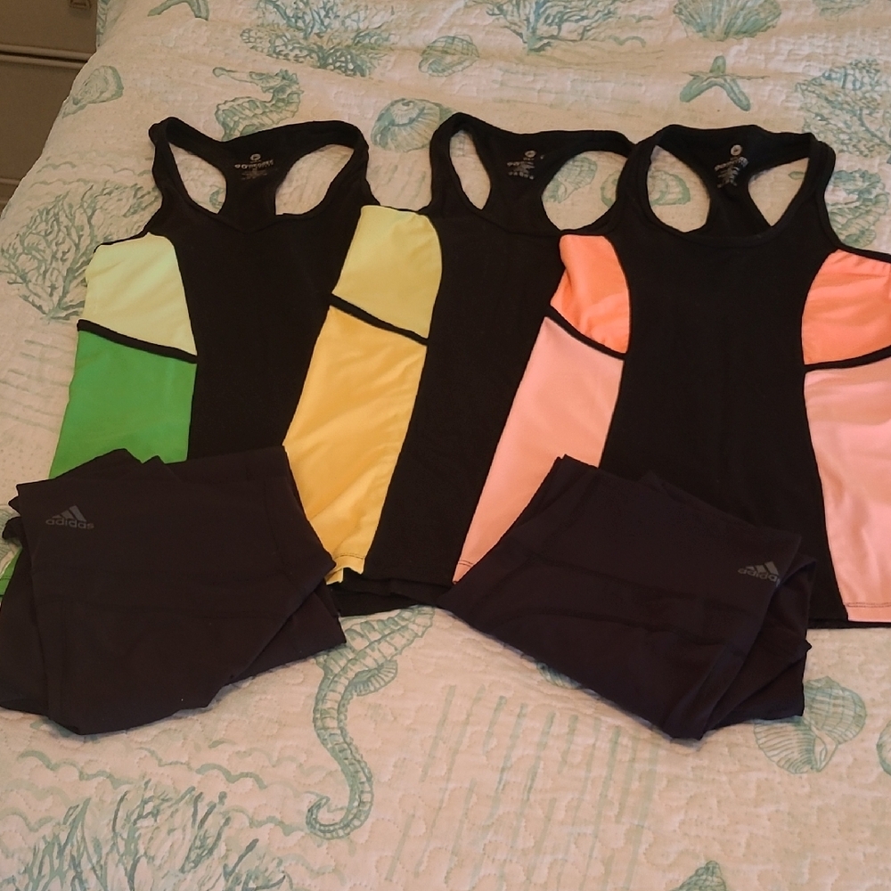 Adidas Climalite Leggings And Tank Set